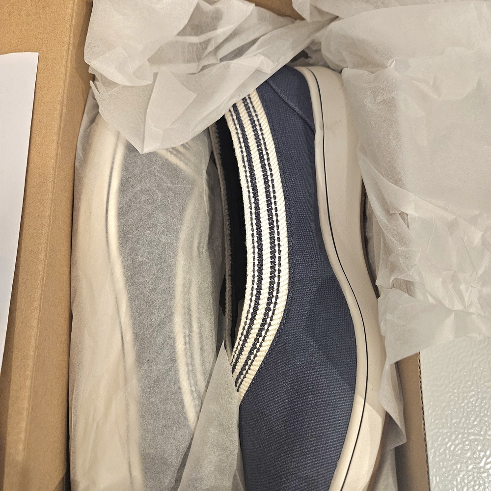 Clarks Navy and White Slip-On Sneakers - Picture 2 of 7